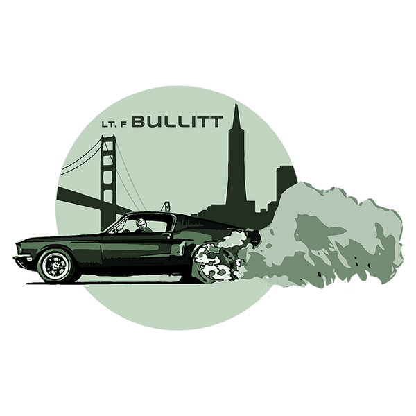 FORD MUSTANG BULLITT MOVIE- STEVE McQUEEN T-SHIRT