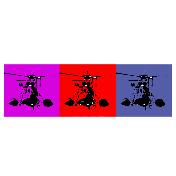 SEA KING cool Andy Warhol helicopter t-shirt makeover. - The Bensin Clothing Company