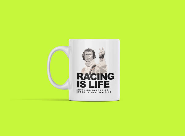 STEVE MCQUEEN Ceramic Mug - RACING IS LIFE