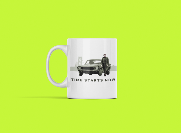 STEVE McQUEEN Ceramic Mug - TIME START NOW