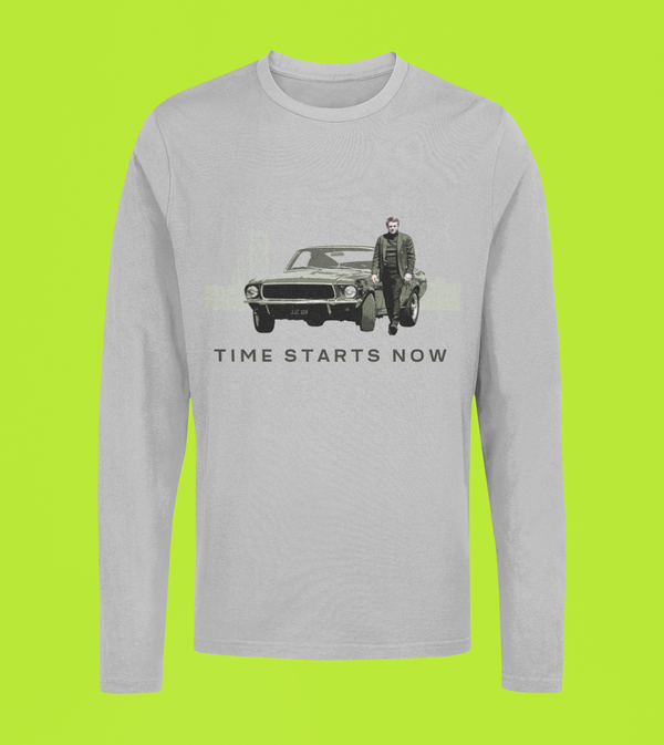 STEVE McQUEEN LONGSLEEVE T-SHIRT - TIME START NOW