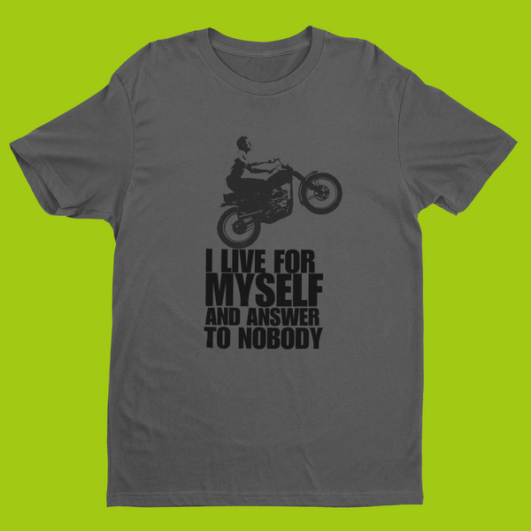 STEVE McQUEEN – LIVE FOR MYSELF TRIUMPH T-SHIRT