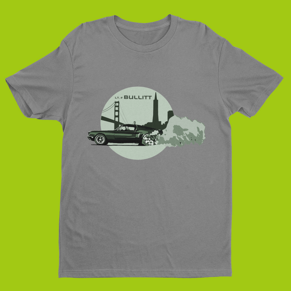STEVE McQUEEN T-SHIRT - FORD MUSTANG BULLITT