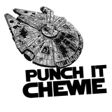 PUNCH IT CHEWIE - T-SHIRT - STAR WARS - MILLENNIUM FALCON
