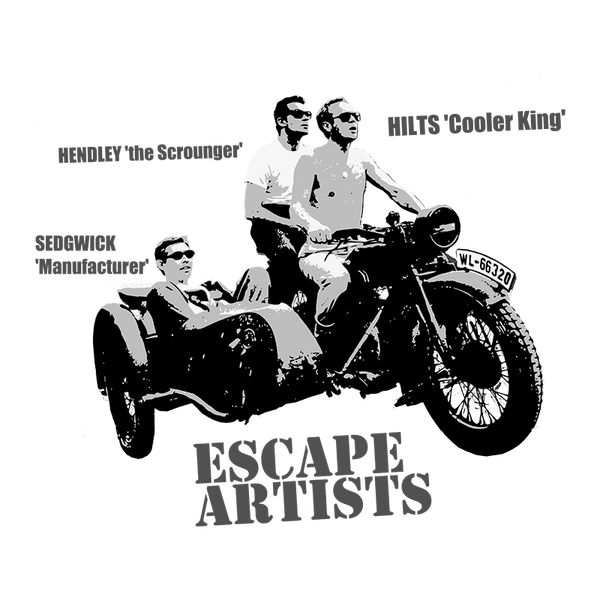 JAMES COBURN & JAMES GARDNER RIDE WITH STEVE McQUEEN - The Bensin Clothing Company