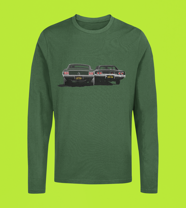STEVE McQUEEN LONGSLEEVE T-SHIRT - Frank Bullitt drives