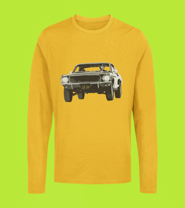 STEVE McQUEEN LONGSLEEVE T-SHIRT - FORD MUSTANG