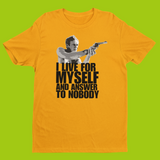 STEVE McQUEEN – I LIVE FOR MYSELF T-SHIRT
