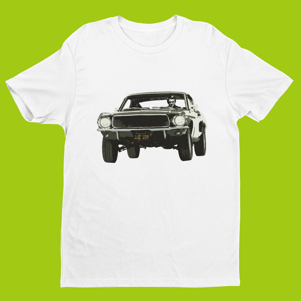 STEVE McQUEEN T-SHIRT - FORD MUSTANG