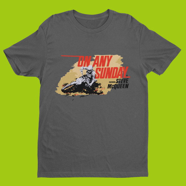 STEVE McQUEEN – ON ANY SUNDAY MOVIE T-SHIRT